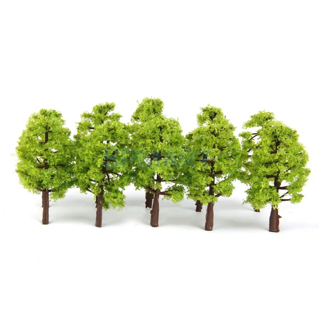 52pcs Architecture Scenery Model Trees Train Railroad Landscape HO OO Scale