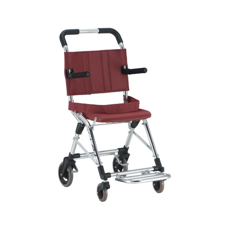 Aluminum Alloy lightweight foldable travelling wheelchair,airplane use