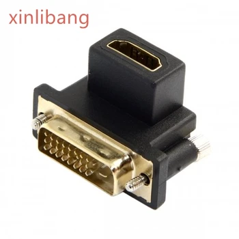 

90 Degree Down Angled DVI Male to HDMI Female Swivel Adapter for Computer & HDTV & Graphics Card