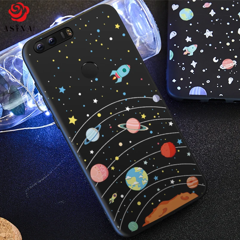 ASINA de silicona funda para Huawei Honor 8x cubierta 3D alivio espacio Fundas para Huawei Honor 8 9 Lite 10 8x max caso a prueba de golpes a prueba de parachoques