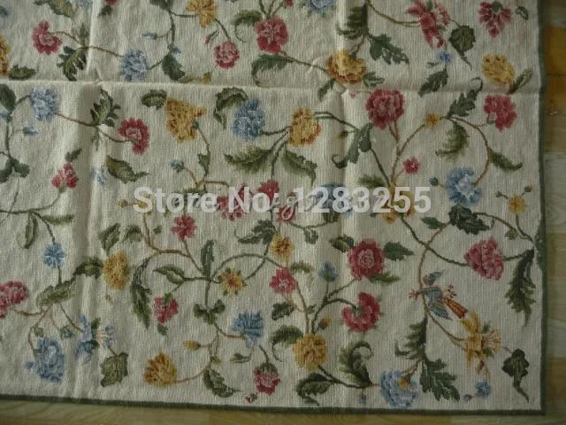 

Needle-point Carpets Are Good Home Decor For Handmade Wool New Price French Needlepoint 100% Wool Floral Carpet Wool Rug Carpet