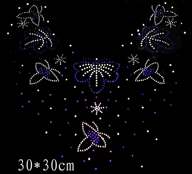 

2pc/lot Garment neckline patches strass iron hot fix rhinestone motif rhinestone iron on transfers designs