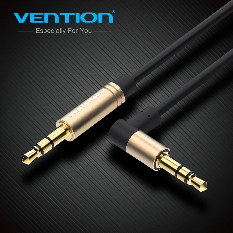 Vention Aux Cable 3.5mm to 3.5 mm Jack Audio Cable 90 Degree Angle Stereo Auxiliary Cord for Phone Car Speaker aux mp3 player