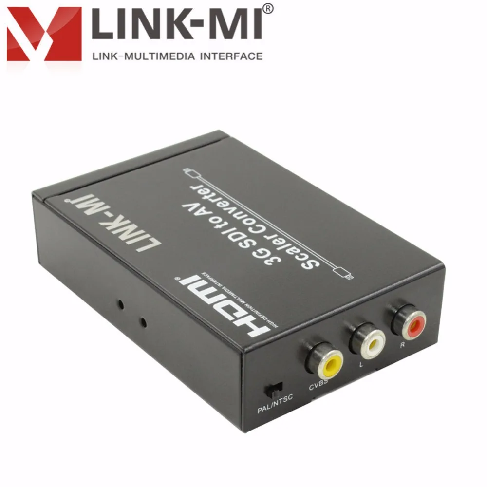 LINK MI SDI к AV конвертер HD/SD/3G до CVBS видео и звукопередачи 2 сторонний разветвитель из