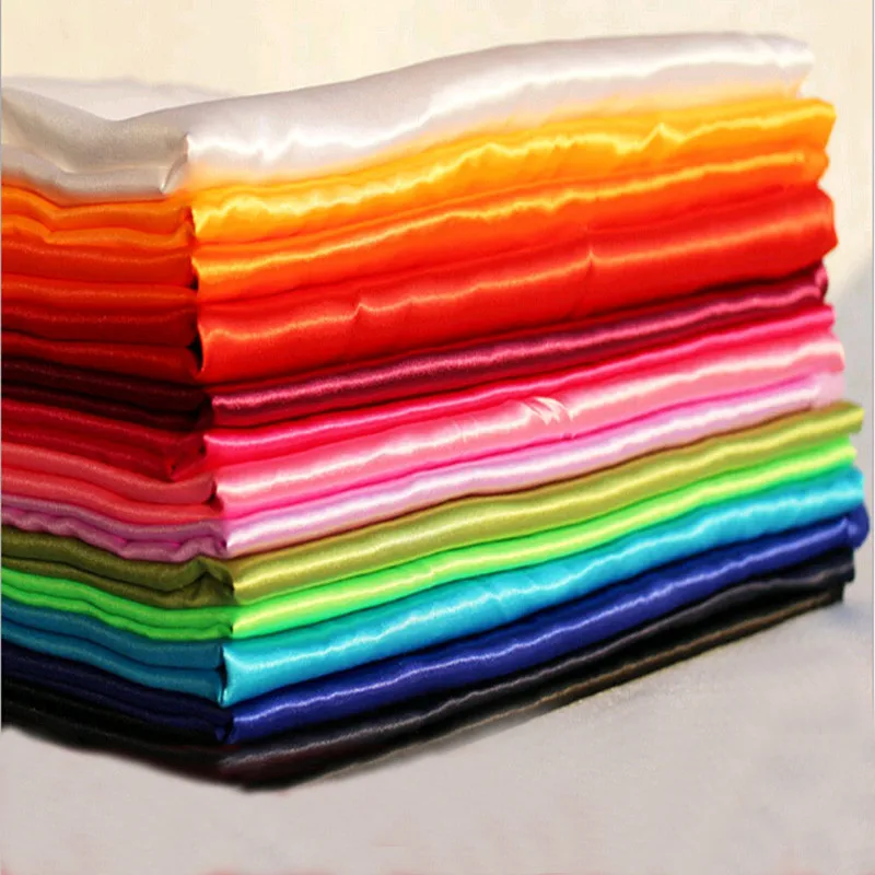 90 colors in stock Wholesale 59"(1.5m) Width Satin Fabric wedding