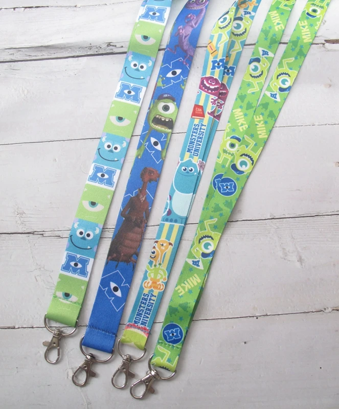 

New 20 pcs cartoon Anime green eye Key Chains Neck Strap Keys Camera ID Card Lanyard N12