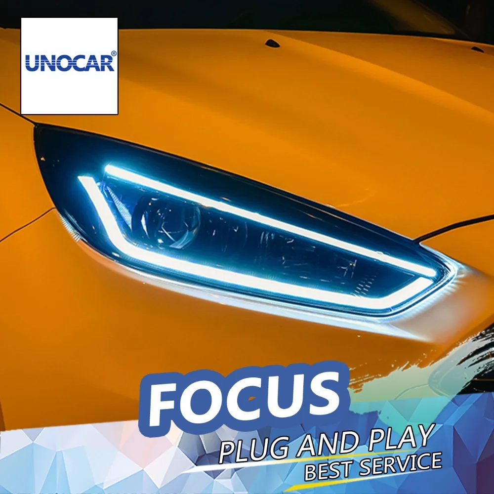 UNOCAR Head Lamp for Ford Focus 3 LED Headlight 2015 2016 for focus ST