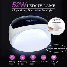 

YAYOGE Nail Dryer 52W UV LED Lamp 4 timing modes For All Types Gel Varnish can use 50000+ hours 120s longer