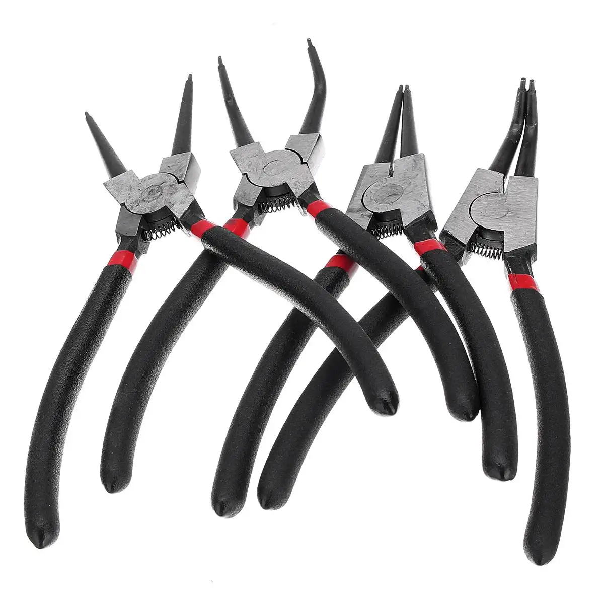 

9 Inch Steel Circlip Snap Ring Pliers Internal External Straight Bent Tip Circlip Ring Remover Retaining Plier Mechanical Tools