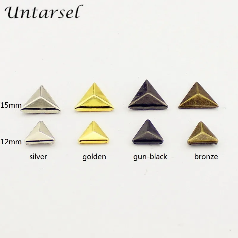 100pcs 12/15mm Fashion Metal Clothing Studs Gold Leather Rivets