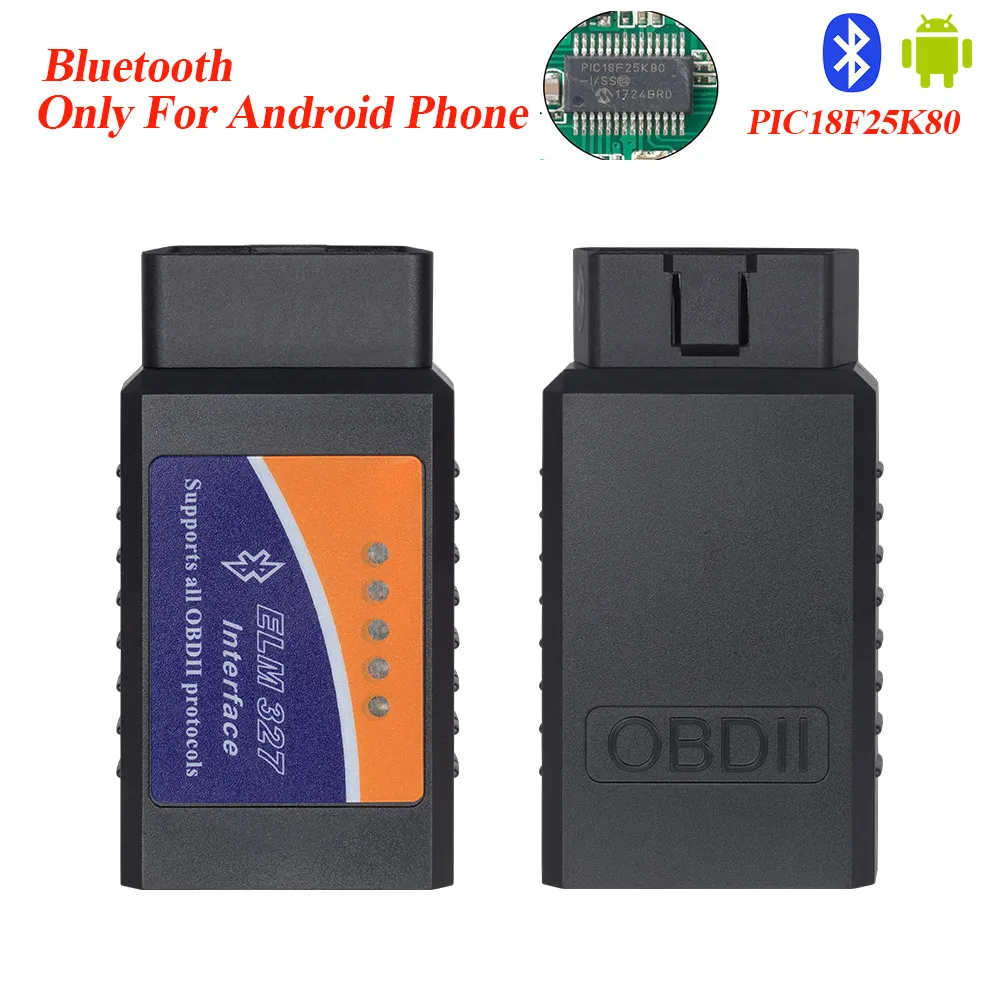 6 шт. OBD2 elm327 V1.5 Bluetooth/wifi автомобильный диагностический инструмент V 1,5 OBD 2 elm 327 для Android/IOS/Windows OBDII чип PIC18F25K80 - Цвет: Bluetooth A