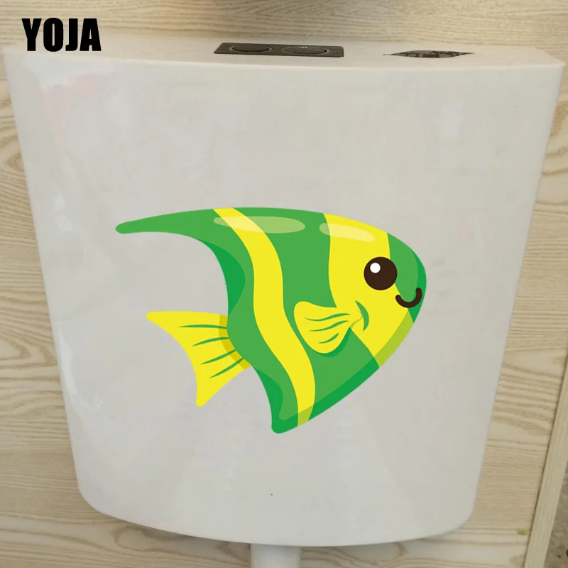 YOJA 24*21 8 см Животные рыба гостиная домашний декор мультфильм наклейки для унитаза