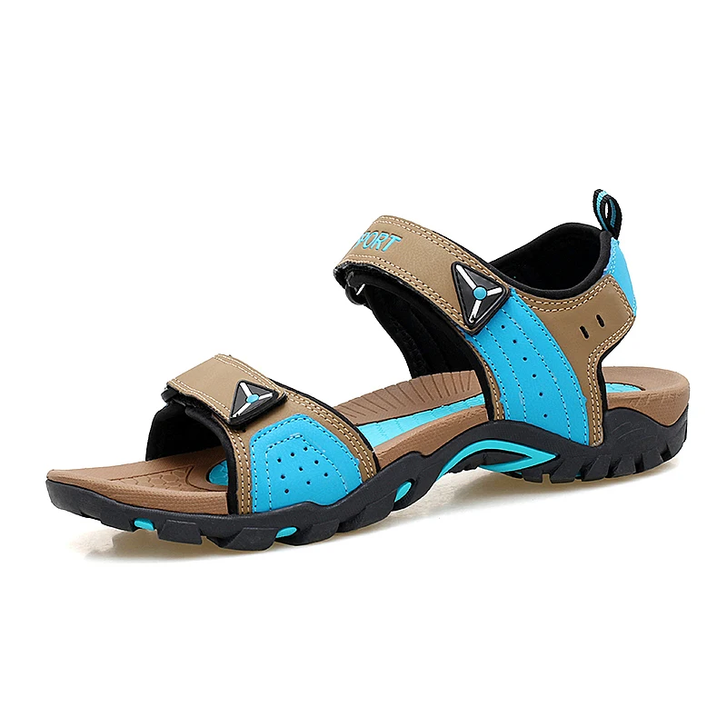 Summer Water Sandals For Men Outdoor Walking Shoes Anti-Slip Sport Water Sandals Colorful Swimming Pool Beach Sandals - Цвет: Небесно-голубой