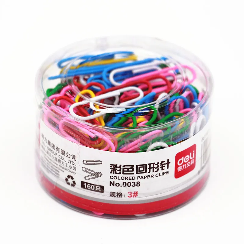 

Deli Effective Office Supplies Colorful Clips Bookmark Metal Office Accessories Colored Paper Clips Patchwork Clip