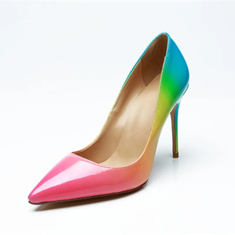 

Spring Career Colours Celebrity Runway Shoes Woman Pointed Toe Super High Heels Patent Leather Top Quality Shallow Pumps Women
