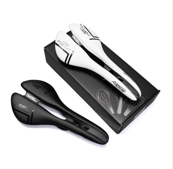 

San Marco ASPIDE Carbon Fiber Leather Road Bike Saddles Cycling Bicycle Sillin Rail Bow Cushion Seat Mat Saddle Black White Red