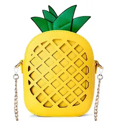 Женская сумочка в форме ананаса, сумка на плечо из искусственной кожи в форме фруктов (1-ананас)