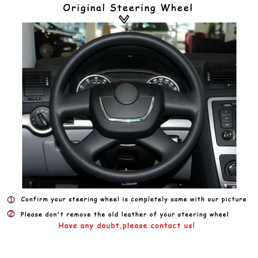 Чехол на руль автомобиля для Skoda Octavia Superb 2012 Fabia a5 2013|car steering wheel cover|steering coverwheel cover |