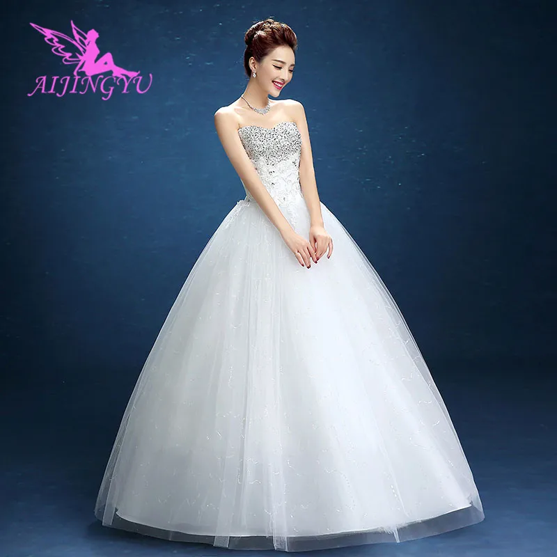 Vestido de Baile Rendas até Voltar Vestidos de Noiva Vestido de Casamento Aijingyu Branco Personalizado Novo Venda Quente Barato Formal Wk200 2021 1 formal vestidos de noiva vestido de casamento wk200