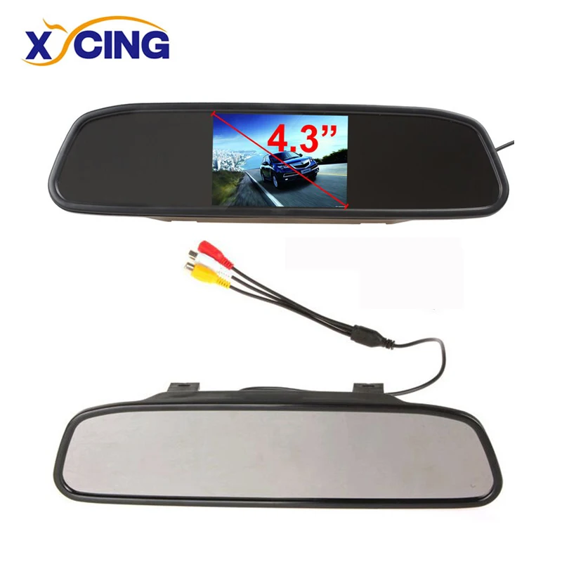 

XYCING 4.3 Inch Color TFT LCD Car Monitor Parking Rearview Monitor Rear View Mirror for Backup Reverse Camera RVC-202
