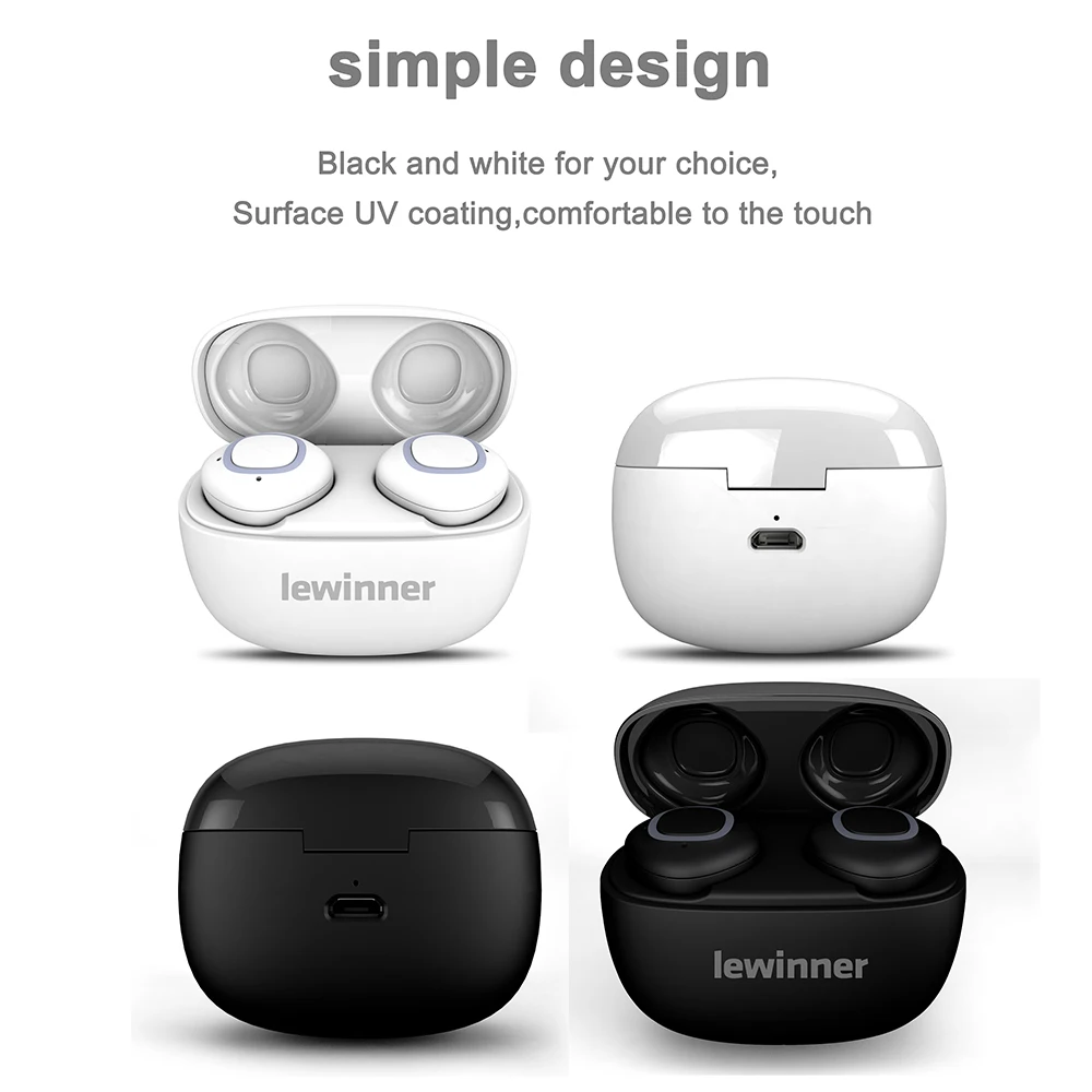 Lewinner V09 Bluetooth наушники Беспроводной TWS вкладыши 500 мАч Зарядное устройство для