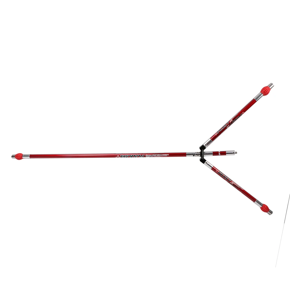 

Archery Compound Bow Stabilizer Bar with 3 Shock Absorber Ball Joint and V Bar Accessories Hunting Shooting Outdoor Sports