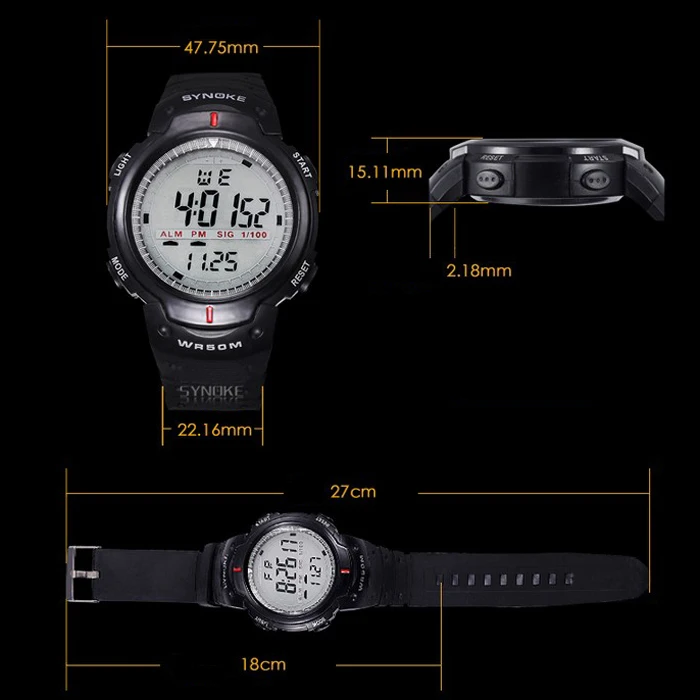 Военные Наручные часы, спортивные мужские светодиодный электронные часы, модные цифровые наручные часы, мужские водонепроницаемые часы, горячая Распродажа