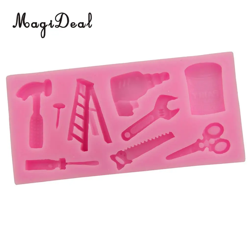 Silicone DIY Novelty Electrician Hardware Tools Fondant Cake Molds Candy Chocolate Decorating Mould Kitchen Baking Tool