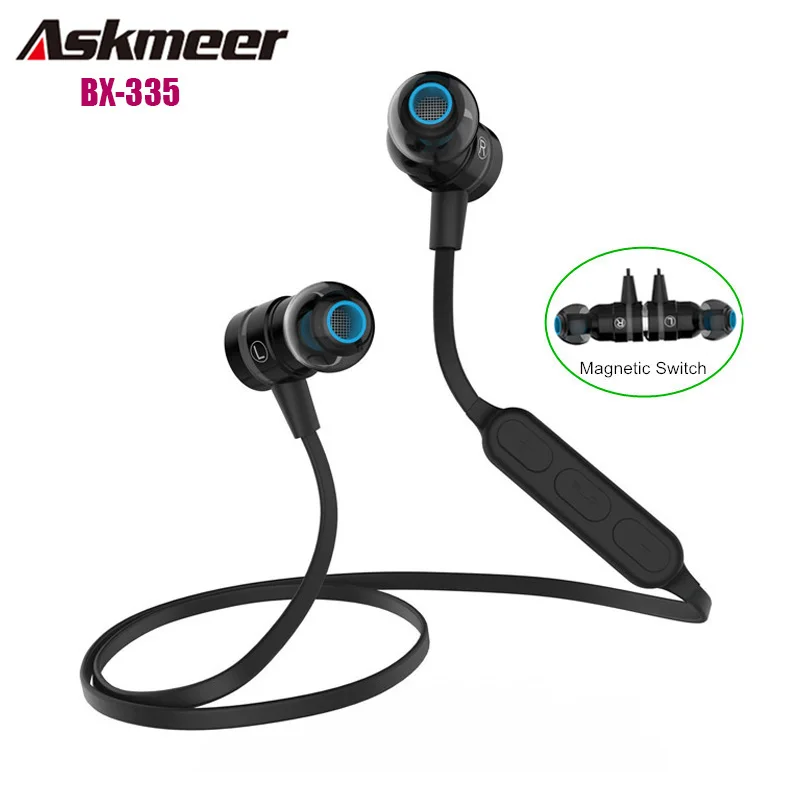 

Bluetooth Sport Earphone Magnetic Switch Sweatproof Wireless Stereo Earbuds Headset with Mic for iPhone/Huawei Handfree