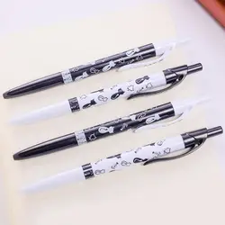 Комплект из 2 предметов с героями мультфильмов черный, белый цвет Cat шариковая ручка животных ручки для письма канцелярские 0,5 мм синяя