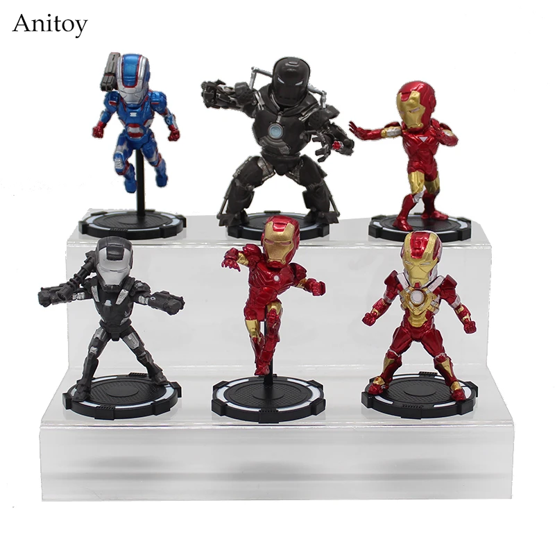 

6pcs/set Iron Man 1/7 scale painted figure PVC Figure Collectible Model Toy 8cm KT3977