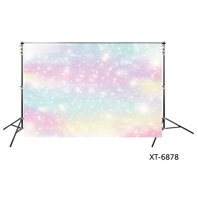 

dreamy Pastel Galaxy Glitter bokeh backdrop rainbow iridescence background for newborn party/YouTube video/Instagram/postmark