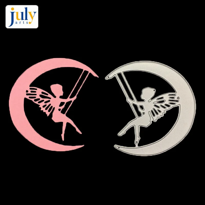 

Julyarts Cutting Dies Embossing Stencils Scrapbooking Photo Album DIY Decorative Die Bow-knot Shape Moon Angel Metal Cut Dies