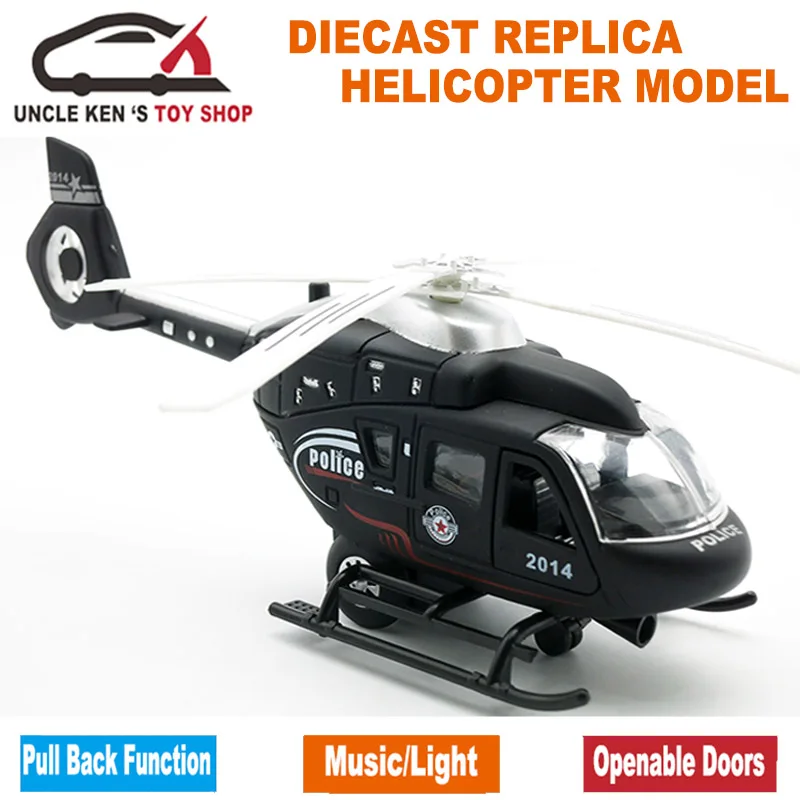 

22Cm Diecast Military Helicopter, Airplane Replica Scale model, Metal Toy, Children Present With Pull Back Function/Light/Sound