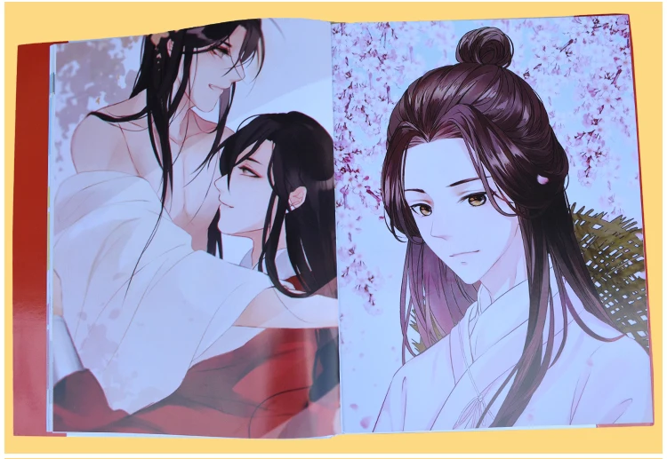 Conjunto de Quadrinhos Anime em Torno Novo Anime Tian Guan fu Chinês Pintura Álbum Desenho Livro Cartaz Presente ci 4 High Quality Material escolar e de escritório