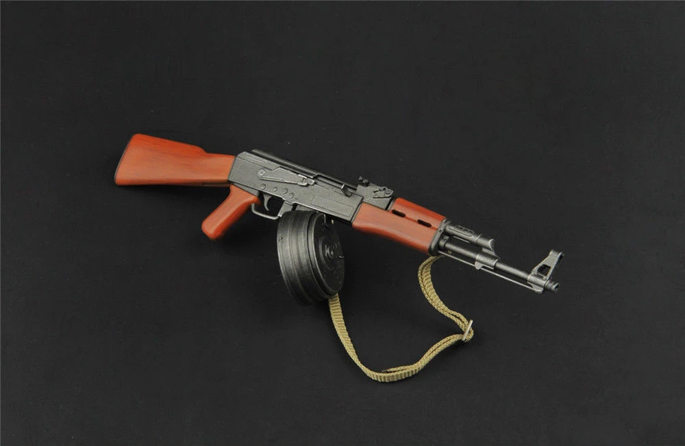 1:6 масштаб игрушки ZY2007 1/6 пластиковый пистолет Модель AK47 Оружие Игрушка с ножом модель аксессуары для 1" Экшн фигурки аксессуары