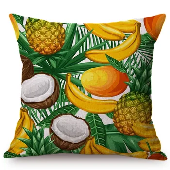

Tropical Fruit Avocado Papaya Pattern Cushion Cover Summer Decorative For Bed Chair Sofa Throw Pillow Case 45x45cm drop shipping