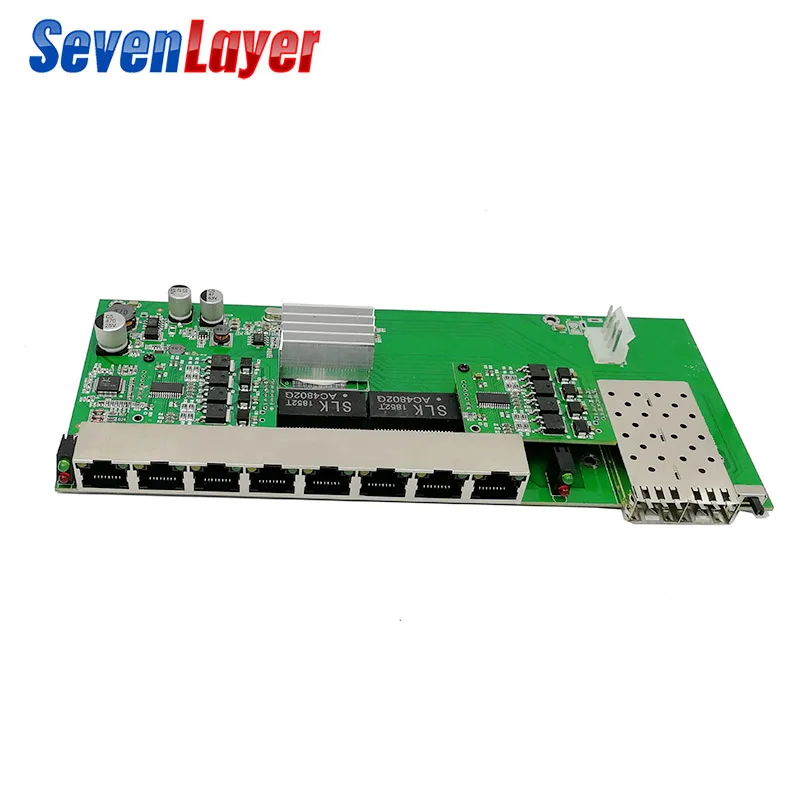 10/100/1000M POE 8 RJ45 2 SFP волоконный гигабитный коммутатор Ethernet волоконно оптический