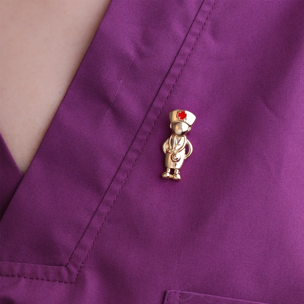 DCARZZ Doctor Pins металлическая красная эмалированная брошь в стиле панк ювелирные