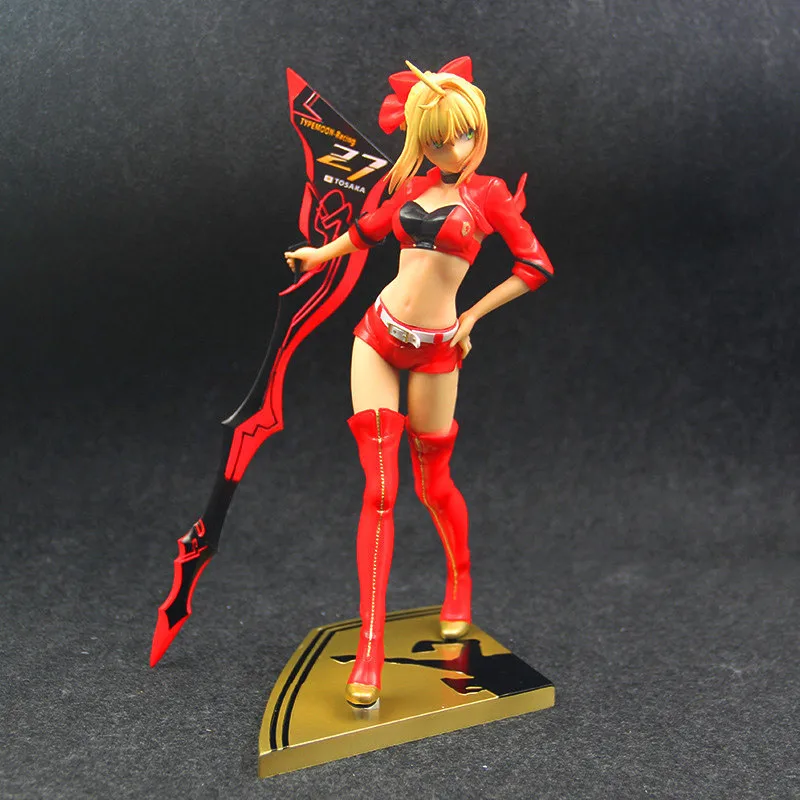 

Fate/EXTRA Last Encore Red Saber Nero Claudius Caesar Augustus Germanicus Racing Suit PVC Action Figure Collectible Model Toy