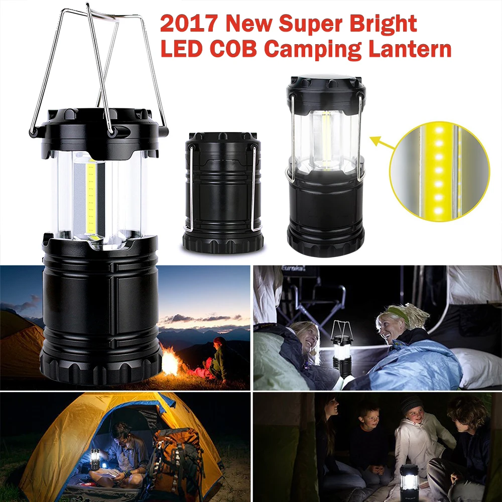 

Super Bright 3*COB Led Lightweight Camping Lanterns Light For Hiking Camping Emergencies Camping light tent lamp