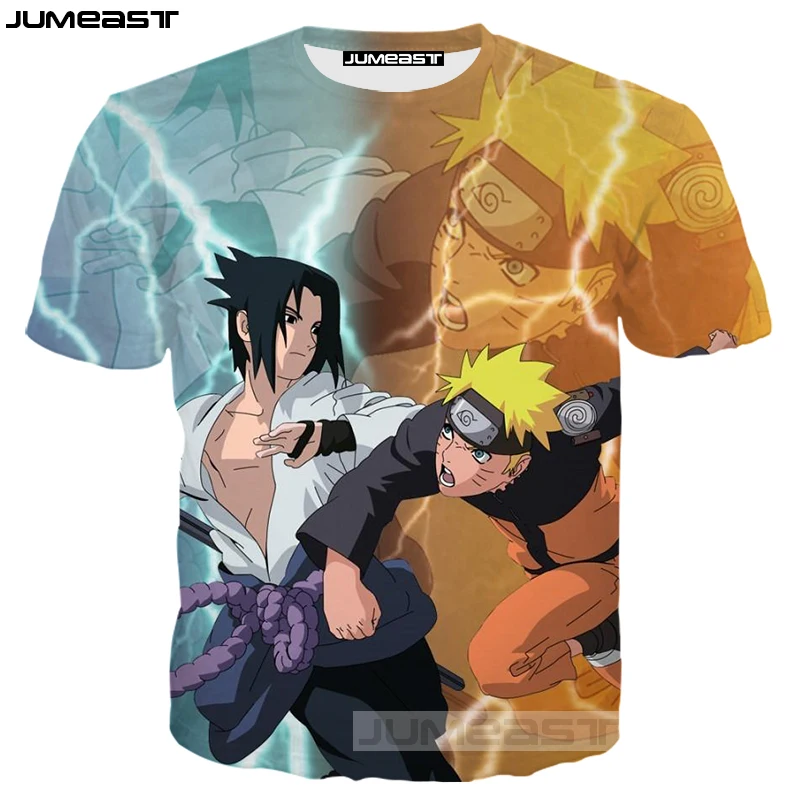 Мужские/женские модные футболки с 3D принтом в стиле хип хоп Naruto летняя футболка
