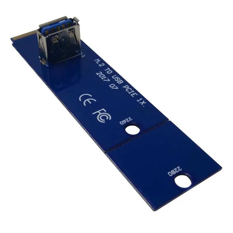 M.2 NGFF to USB3.0 PCI-E X16 Slot Transfer Card Mining Riser Card VGA Extension Line for Bitcoin Miner M2 Riser Card