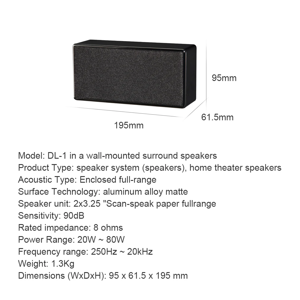 CAV DL-1 High-End Speaker AUX 3D Surround Sound