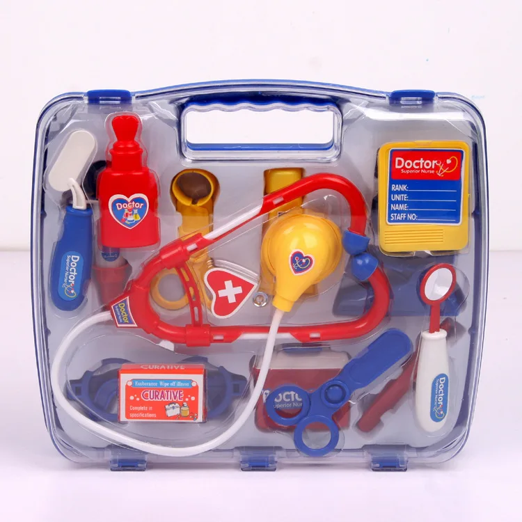 Моделирование дети доктор играть дома Игрушечные лошадки Медицина Box Медицинские игрушки стетоскоп, маленький доктор игровые наборы