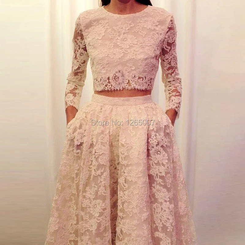 long sleeve crop top formal