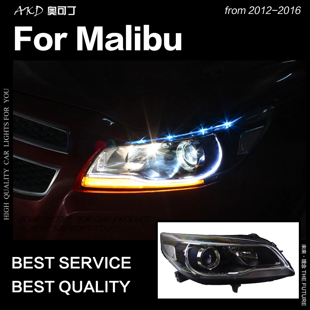 AKD автомобильный Стайлинг Головной фонарь для Chevrolet Malibu фары 2012- Malibu светодиодный DRL Hid Bi Xenon автомобильные аксессуары