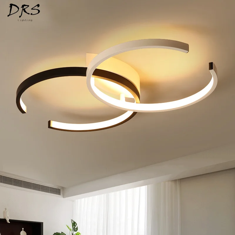 

Simple ModernLed Ceiling Lamp Individual Dimmable Led Ceiling Lamp White+Black Ceiling Lights Children's Lamparas Home Lighting