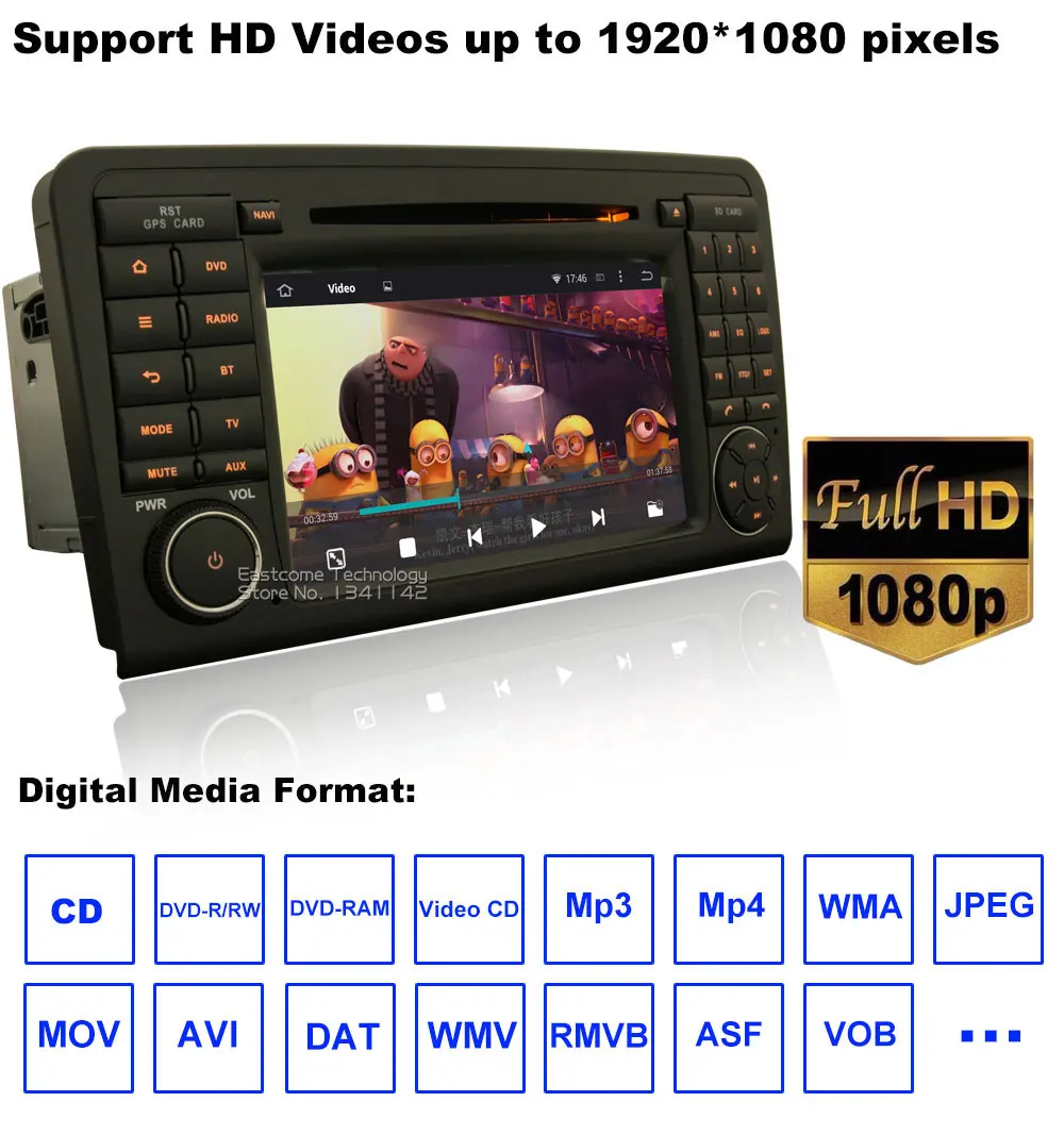 Best Octa Core 8 Core Android 6.0 Car DVD Player For Benz ML CLASS W164(2005-2012) ML300 ML320 ML350 ML450 ML500 ML63 With Radio GPS 20