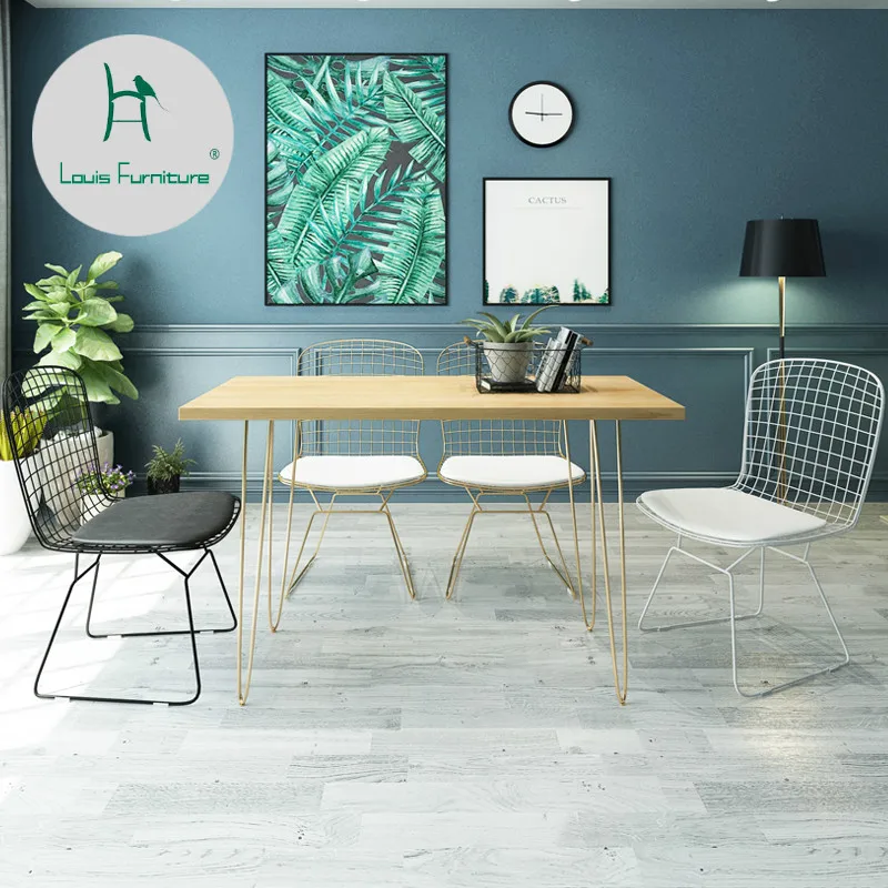 

Louis Fashion Dining Tables Living Room Conference Coffee Shop Milk Tea Shop Nordic Simple Modern